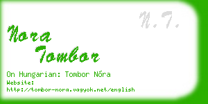 nora tombor business card
